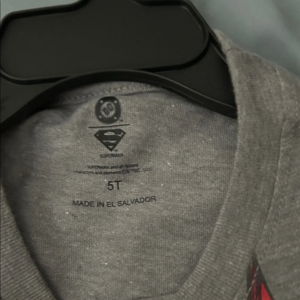 DC Comics Superman Gray and Red Kids T-Shirt